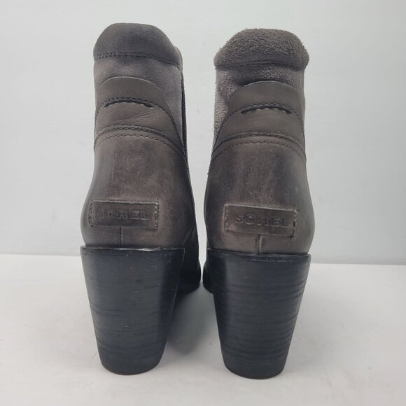 Sorel After Hours Women's Gray Suede Wedge Ankle Boots US Size 9.5 - Picture 4 of 10